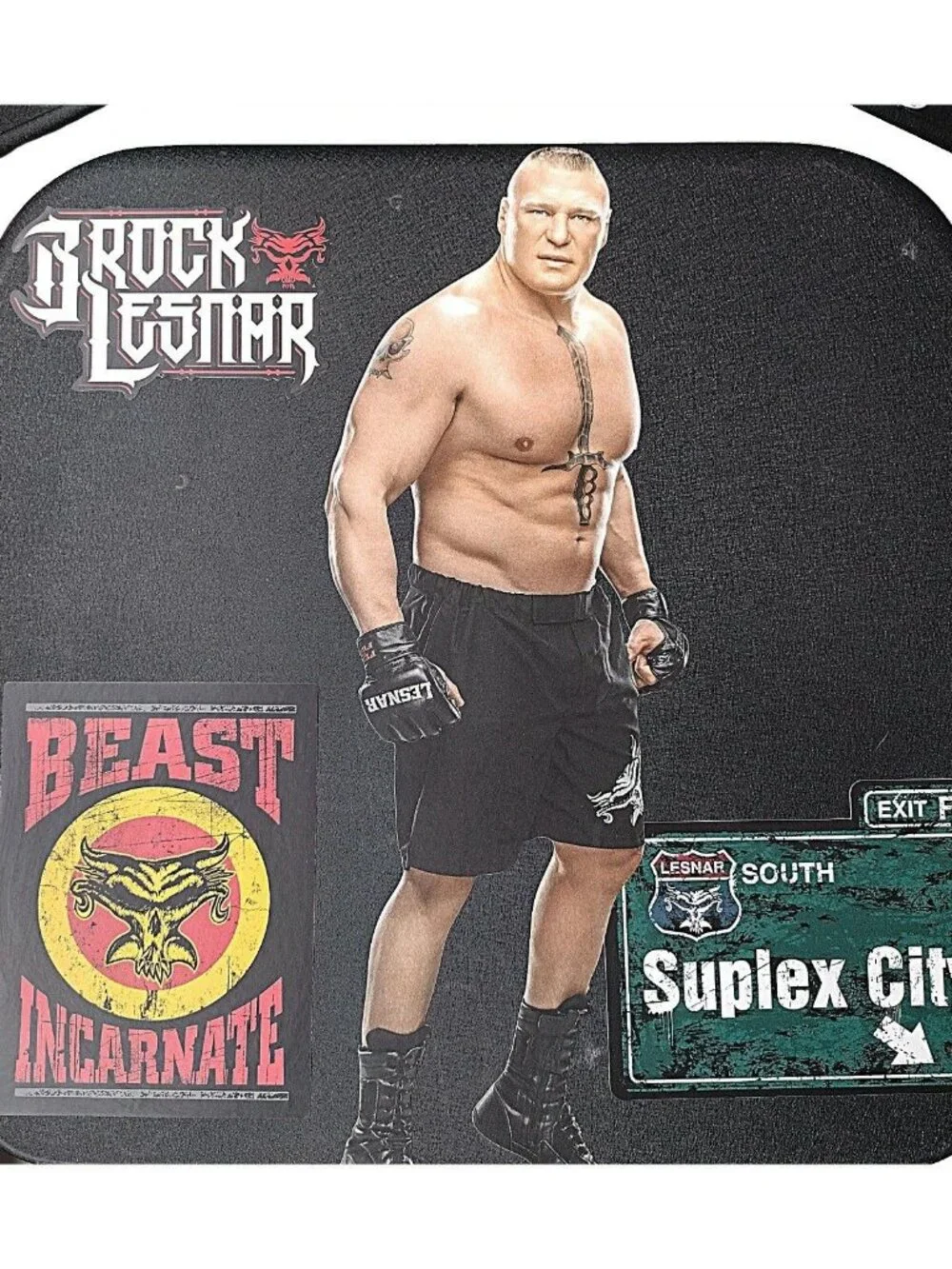 Brock Lesnar Signed Steel Wrestling Folding Chair WWE UFC JSA Cert COA Autograph